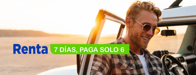 Renta por 7 dias y solo pagas 6